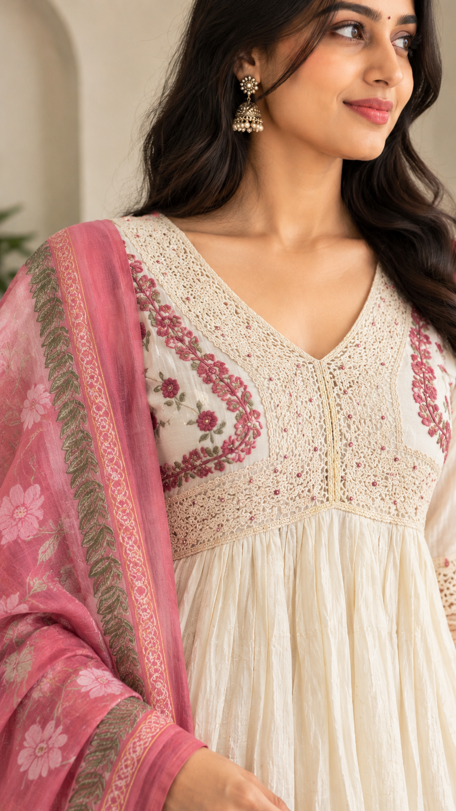 White Mul cotton salwar