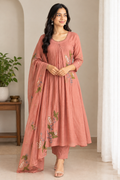 Baby Pink Mul Cotton Salwar Set